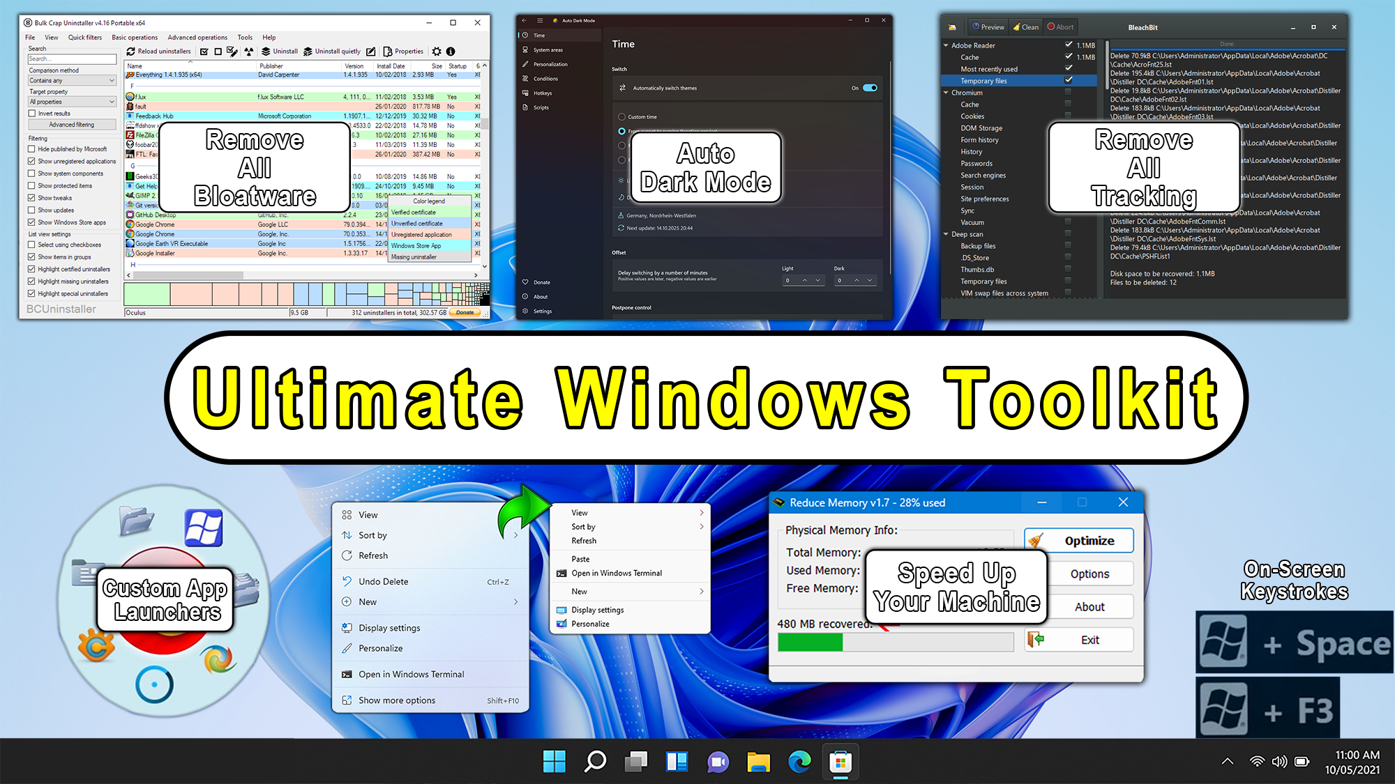Ultimate Windows Toolkit (450+ Customization & Privacy Utilities)